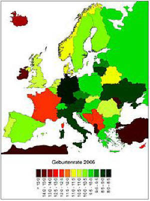 Geburtenrate in Europa