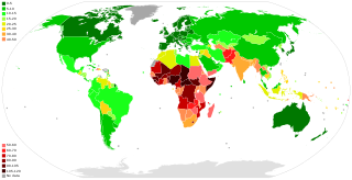 Karte der Kindersterblichkeit in der Welt im Jahr 2019