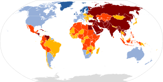 Weltkarte Press Freedom Index 2023
