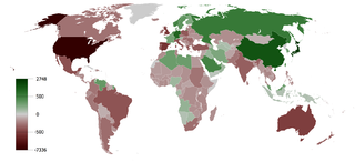 Weltkarte Leistungsbilanzsaldo
