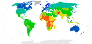 Weltkarte Kindersterblichkeit