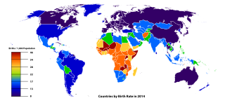 Weltkarte Geburtenrate
