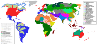 Karte Sprachfamilien der Welt